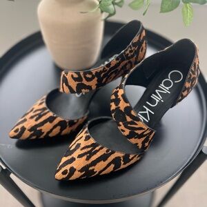 Calvin Klein tiger print heels